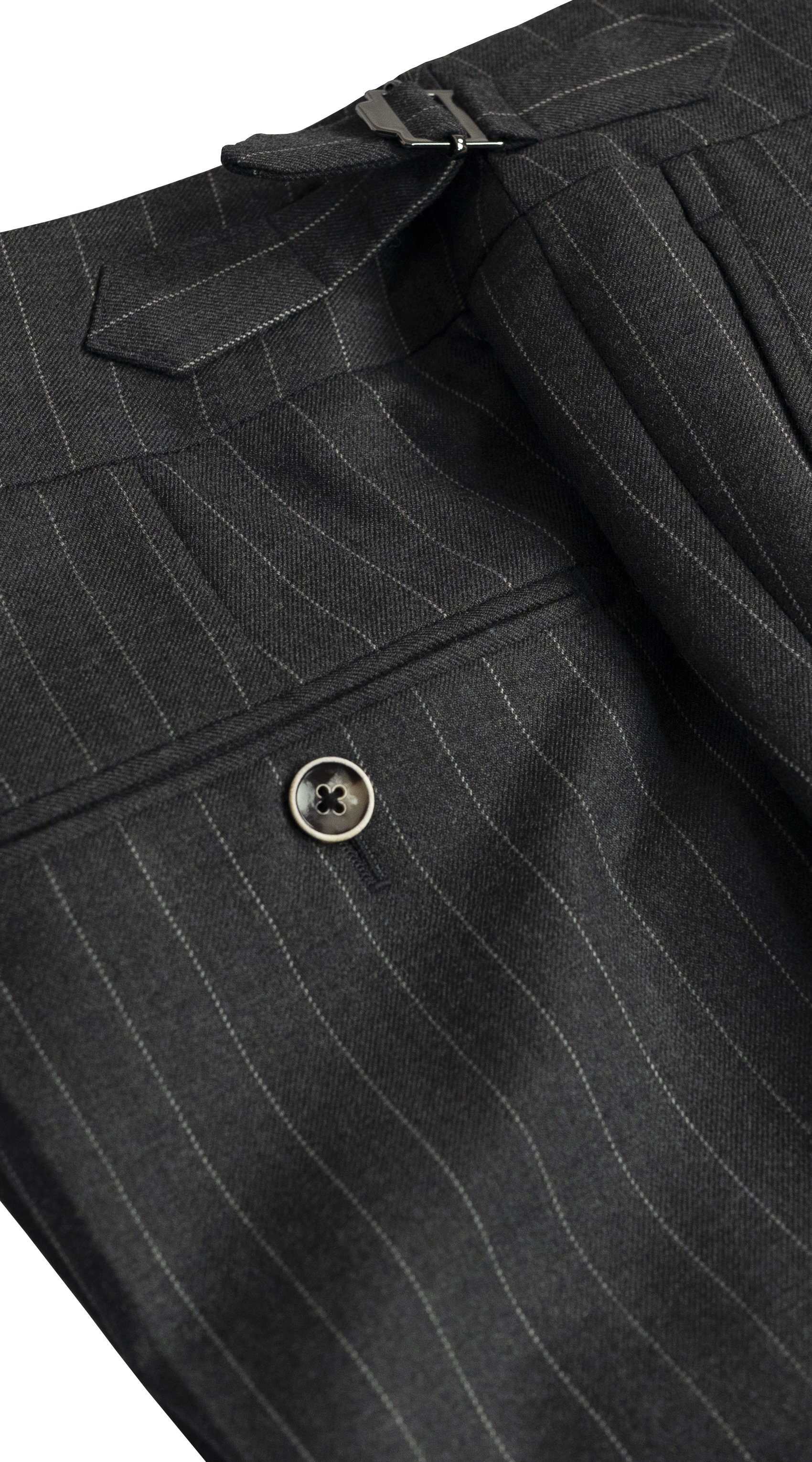 Complet Rayures Charcoal Double Boutonnage