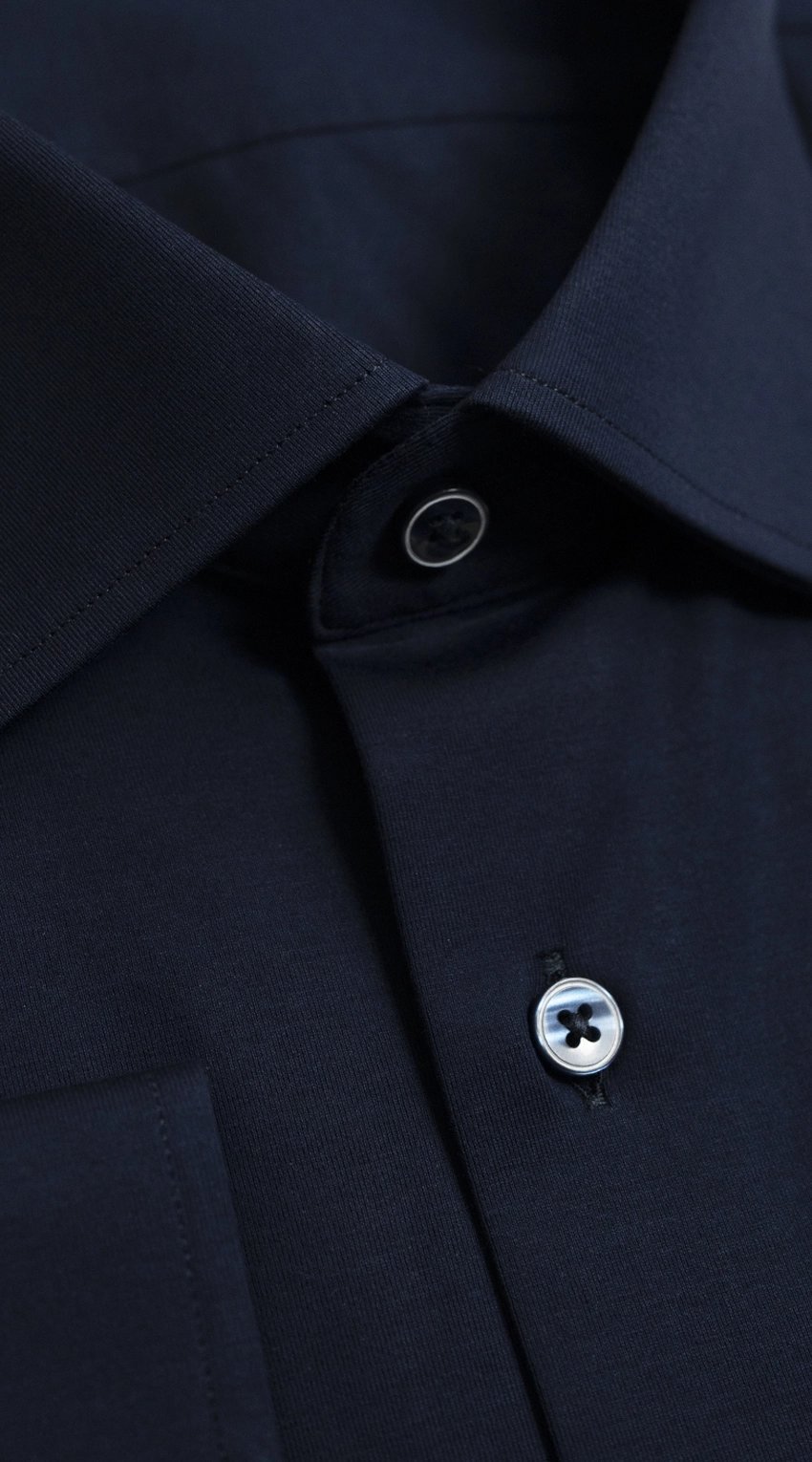 Chemise Stretch Tactile Bleu Marine Foncé 
