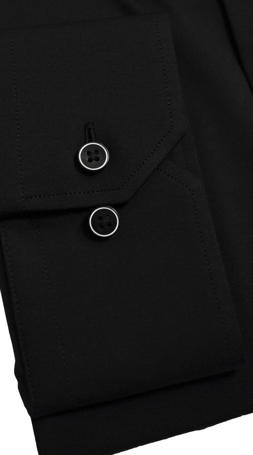Chemise Habillée Stretch Noire Douce Toucher