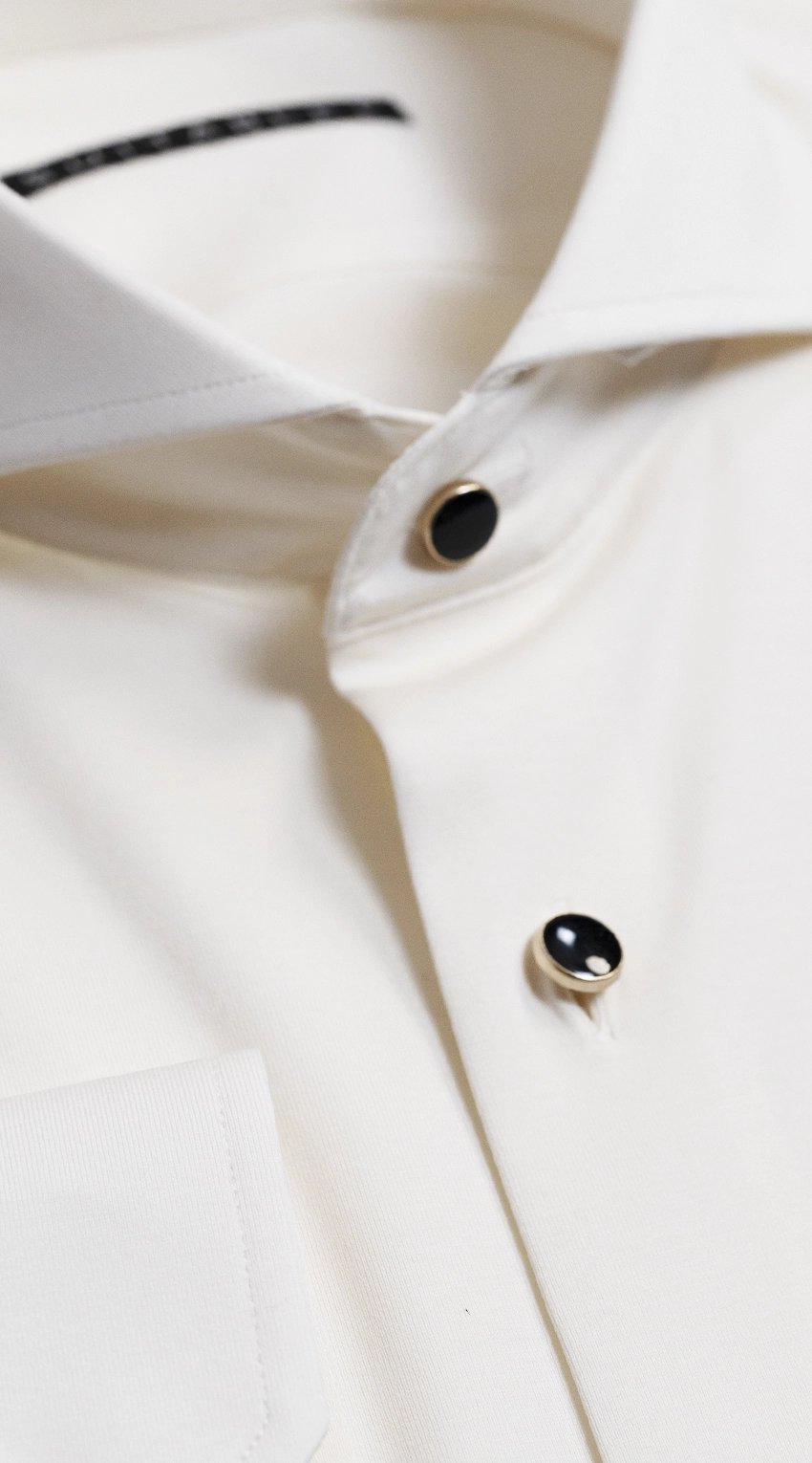 Ivory Soft-Touch Stretch Dress Shirt