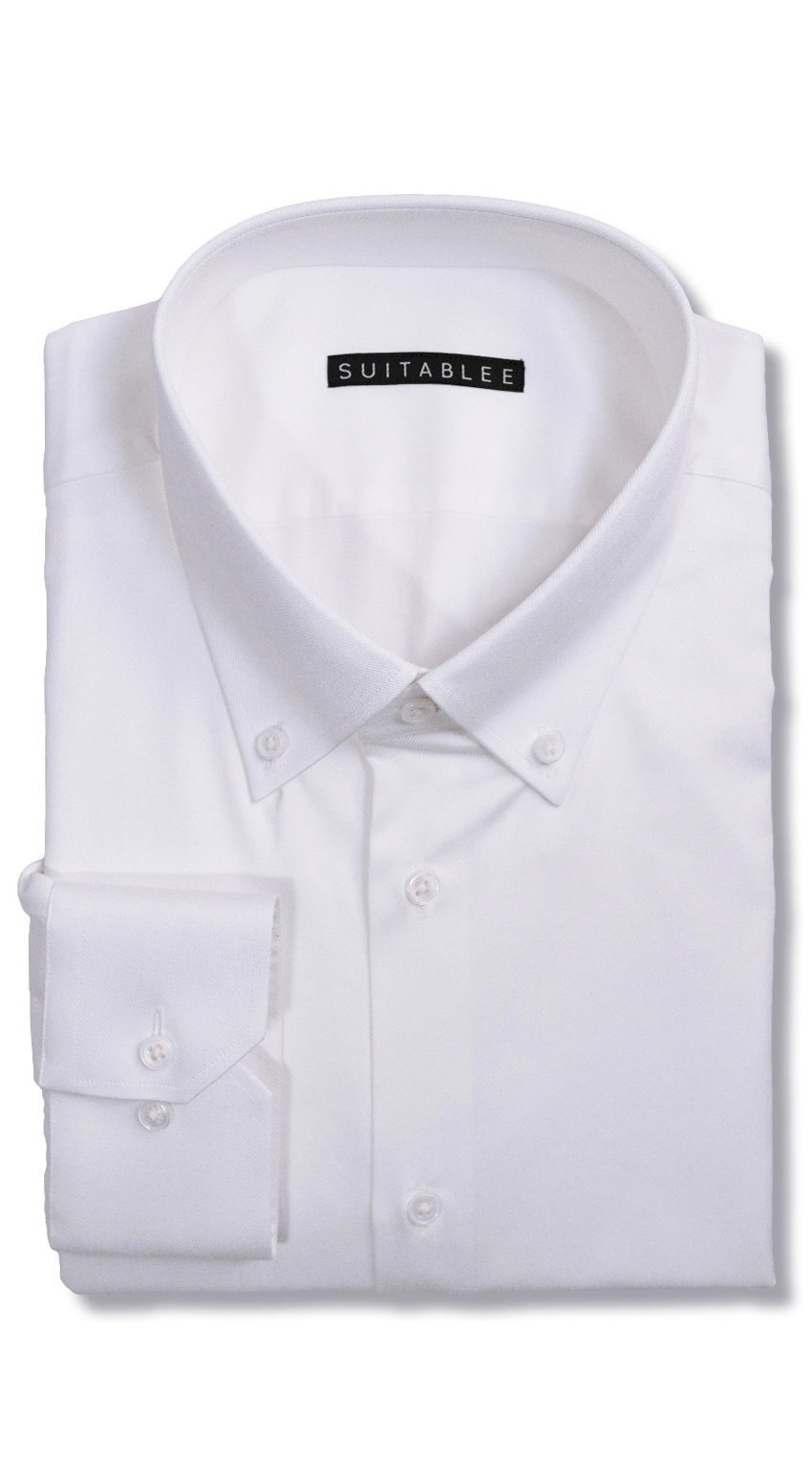Chemise Habillée Blanche Chevrons