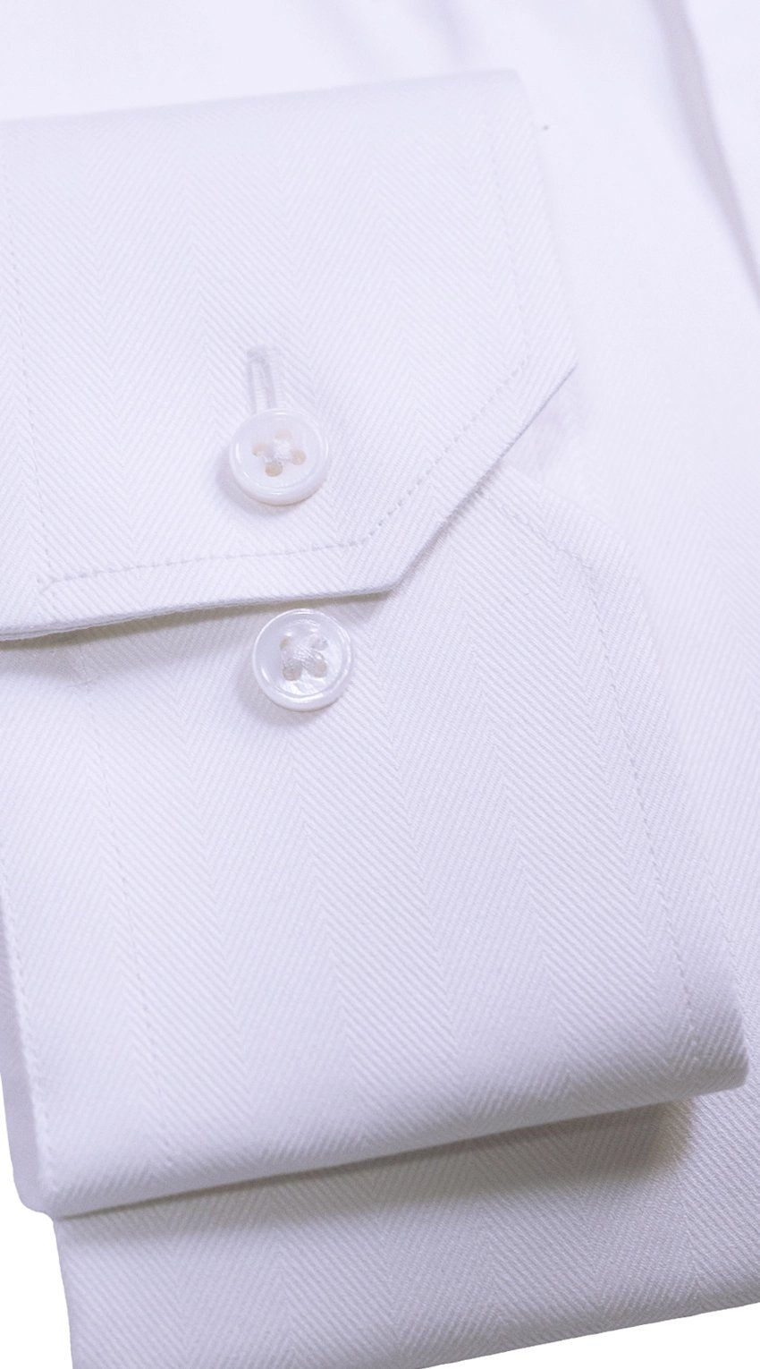 Chemise Habillée Blanche Chevrons