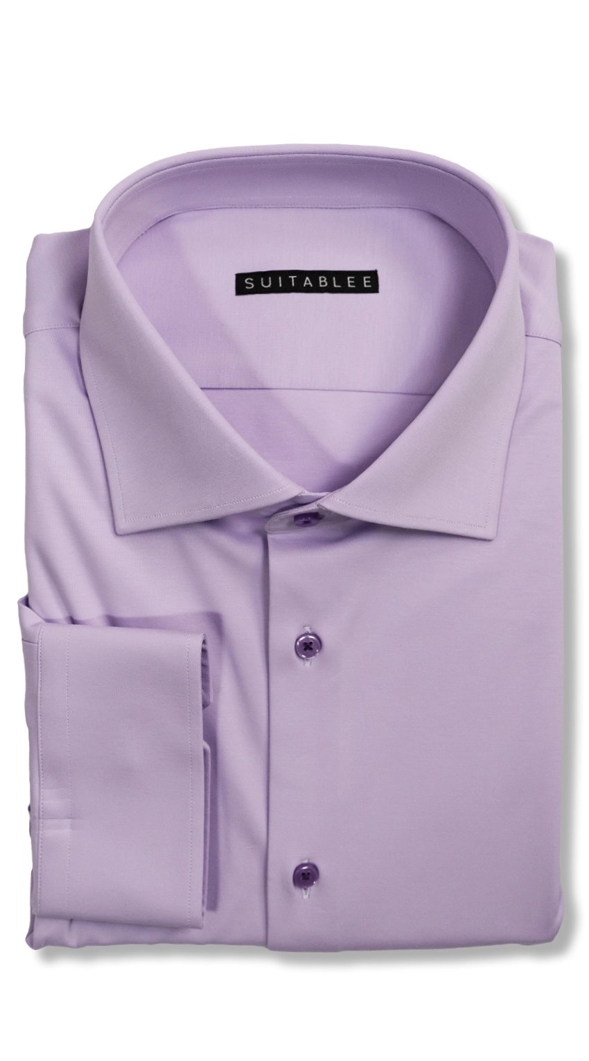 Chemise Habillée Lilas Stretch Ultra-Doux
