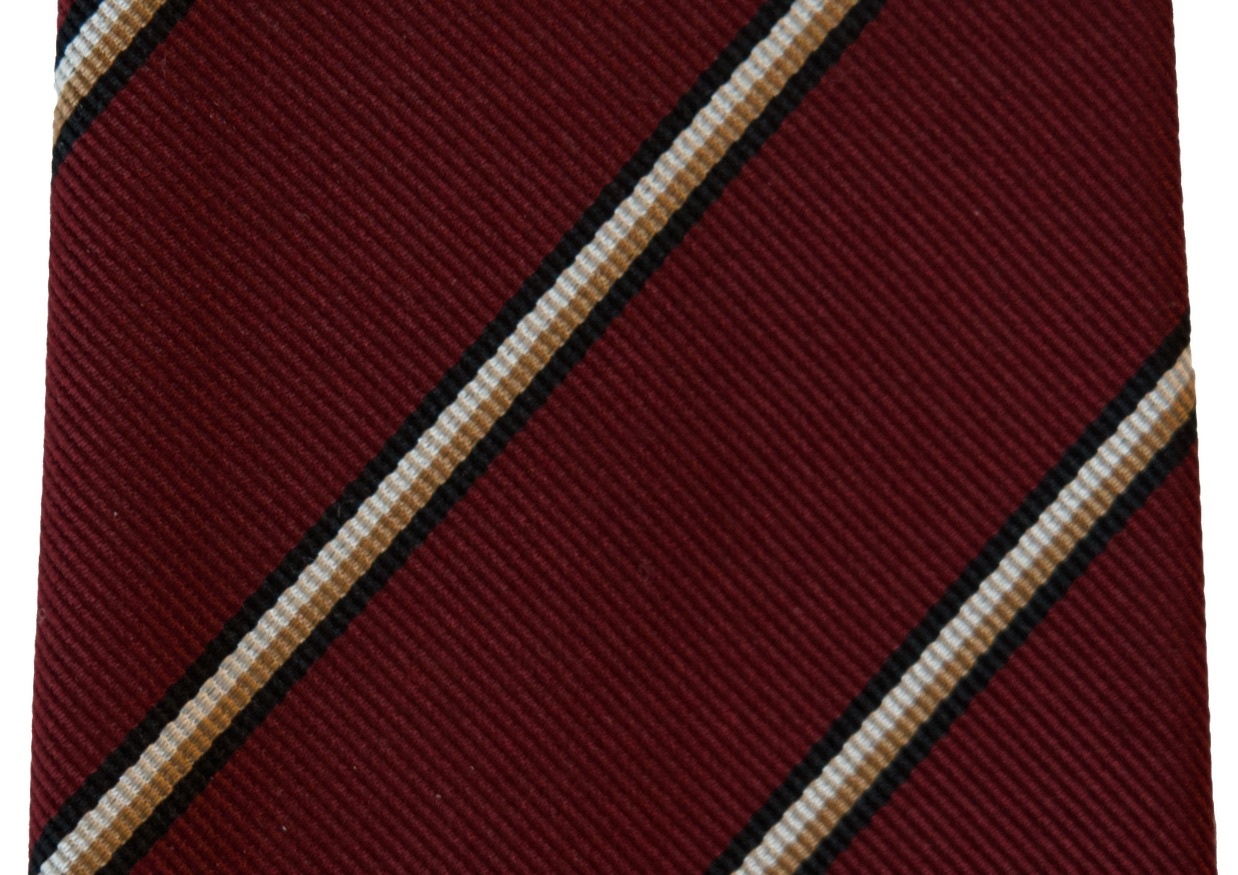 Striped Mahogany Silk Tie