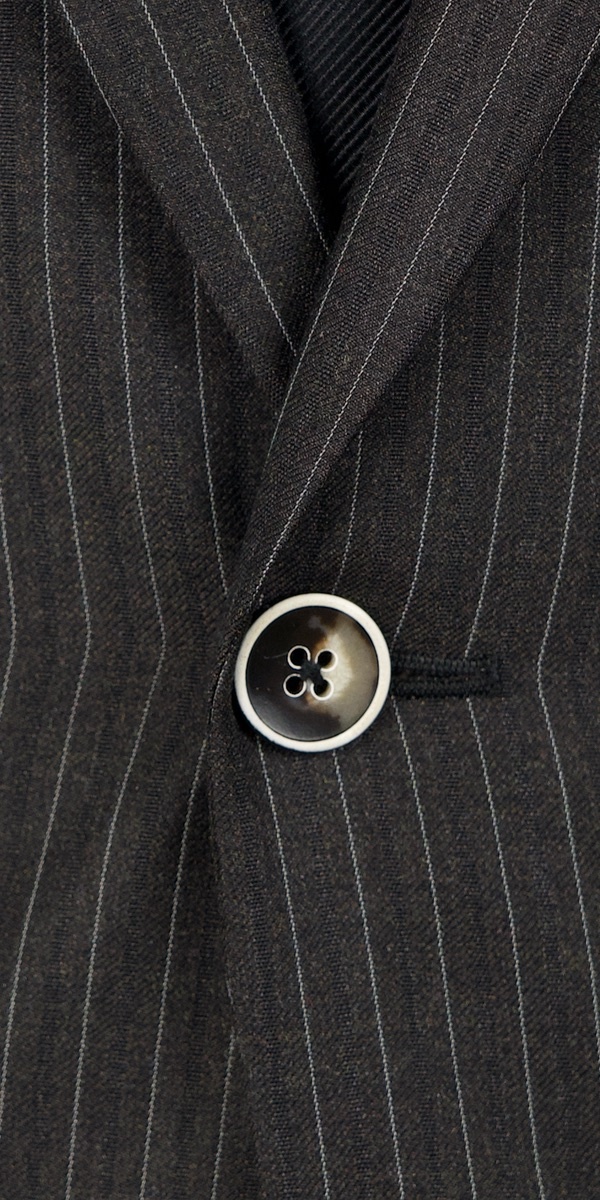 Chocolate Striped Wool Suit