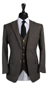Walnut Brown Textured Wool Suit