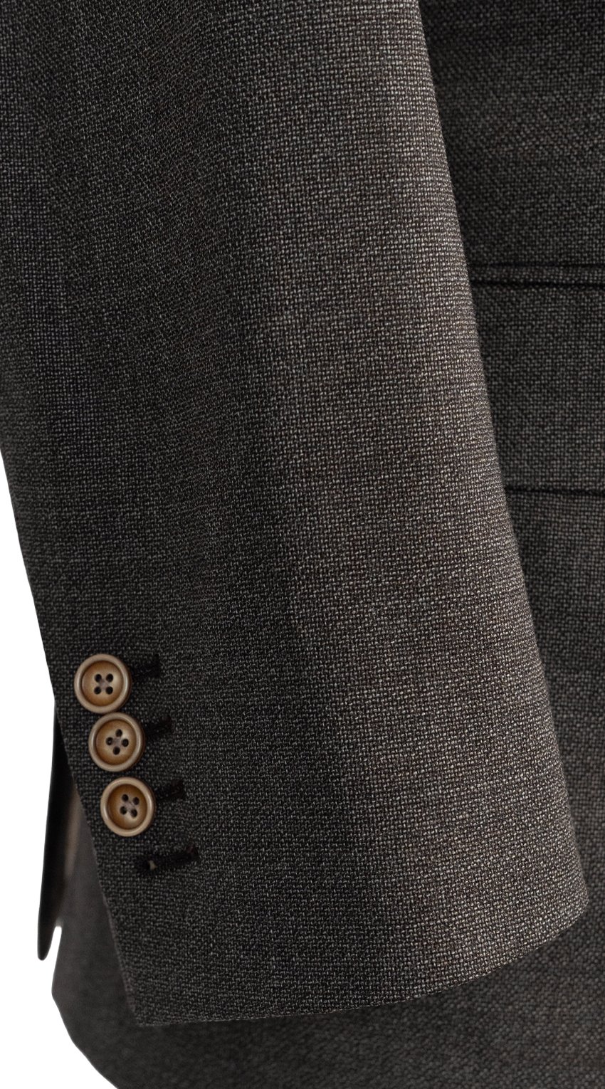 Walnut Brown Textured Wool Suit