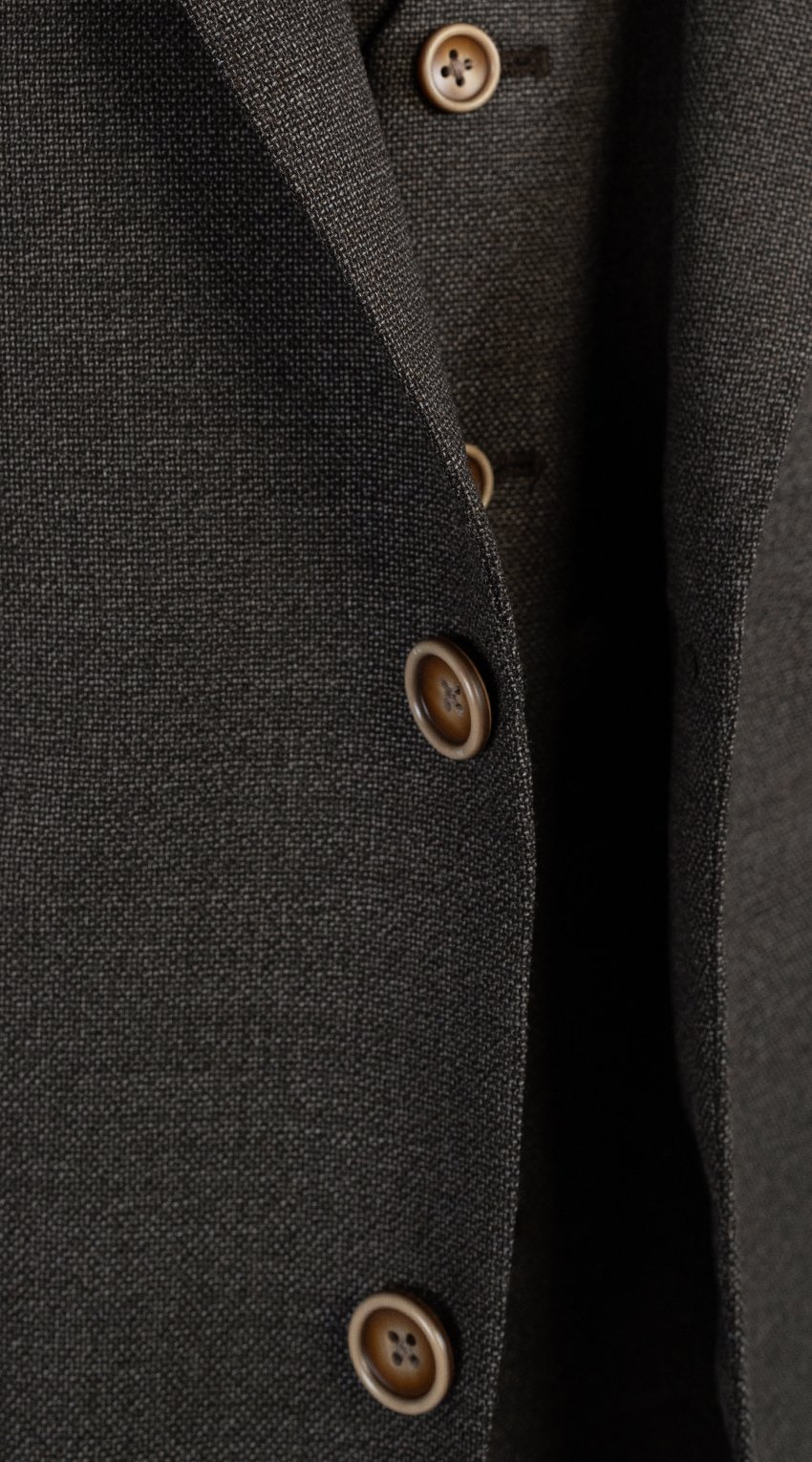 Walnut Brown Textured Wool Suit