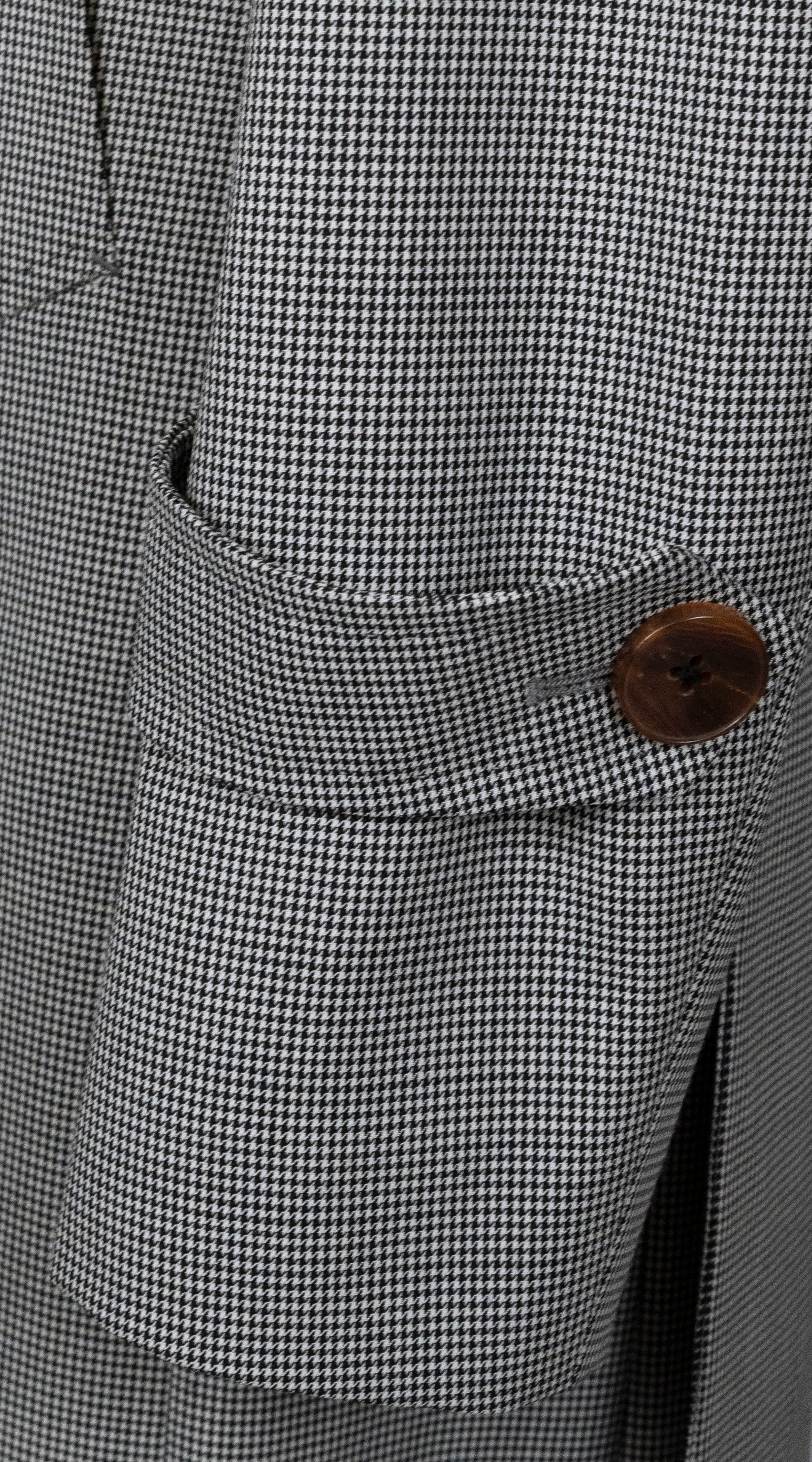 Manteau Croisé Motif Pied-de-Poule