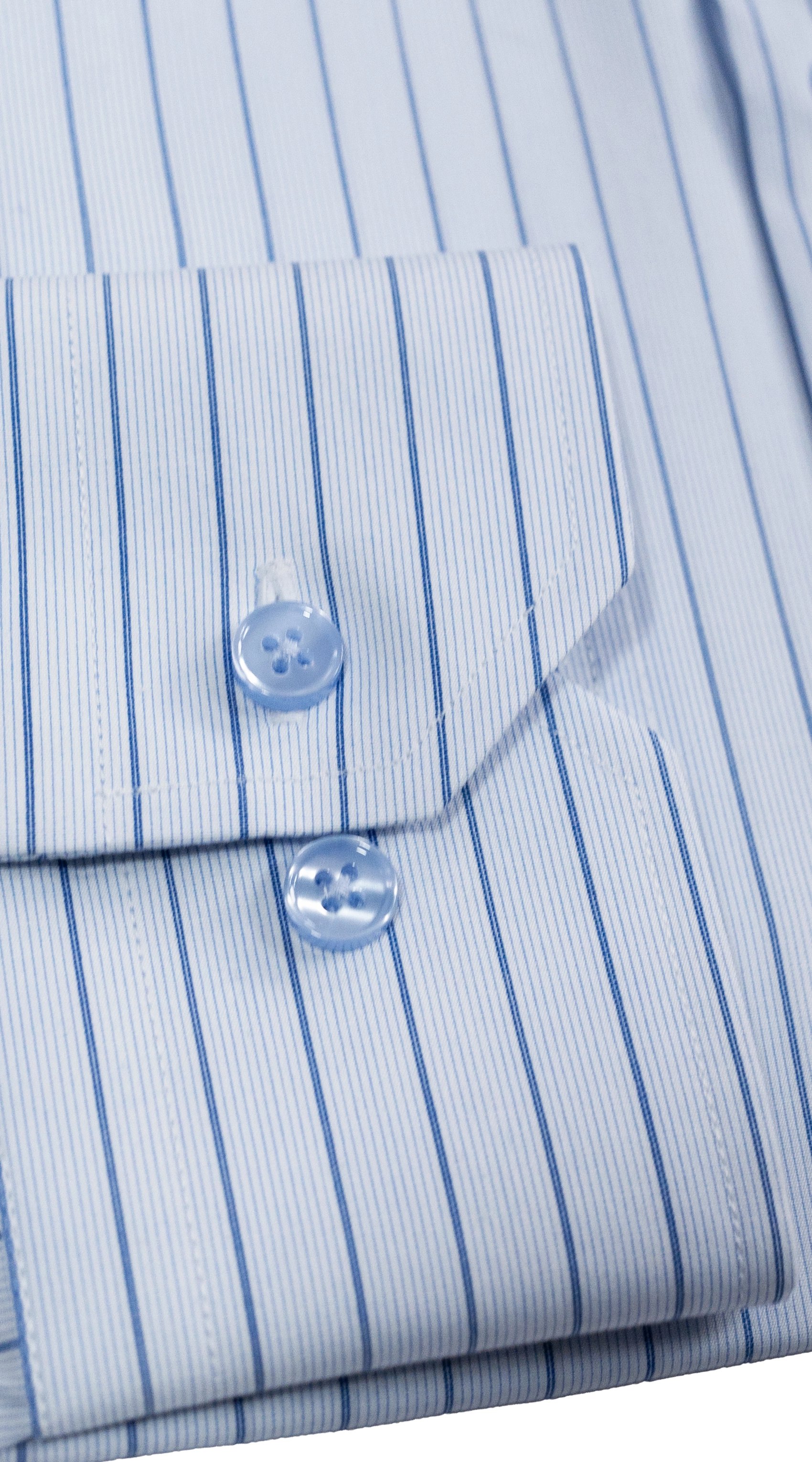 Chemise Habillée Blanche Rayures Bleues
