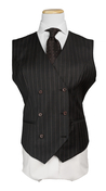 Chocolate with Pink Pinstripe Suit