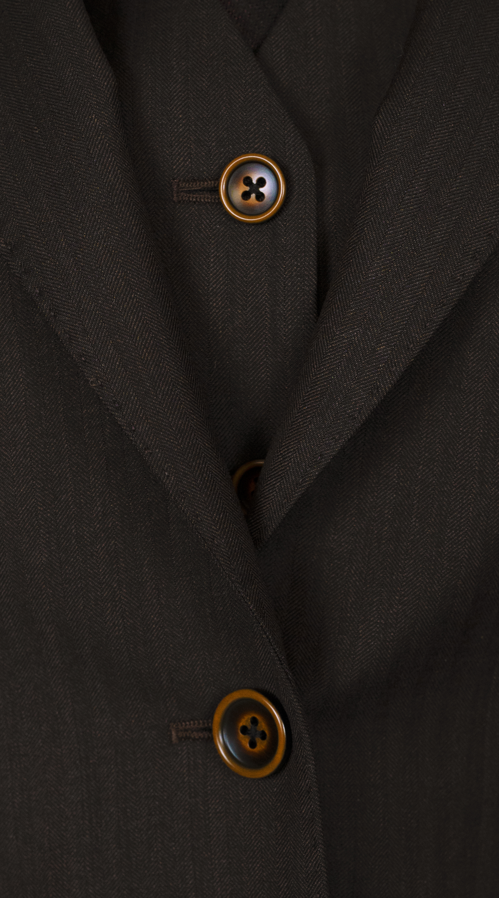 Dark Brown Herringbone Suit