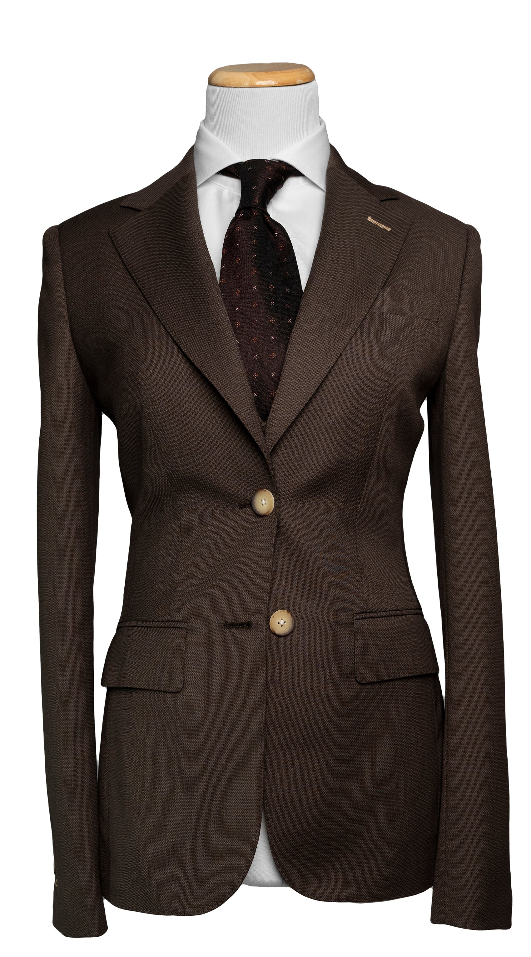 Espresso Brown Wool Suit