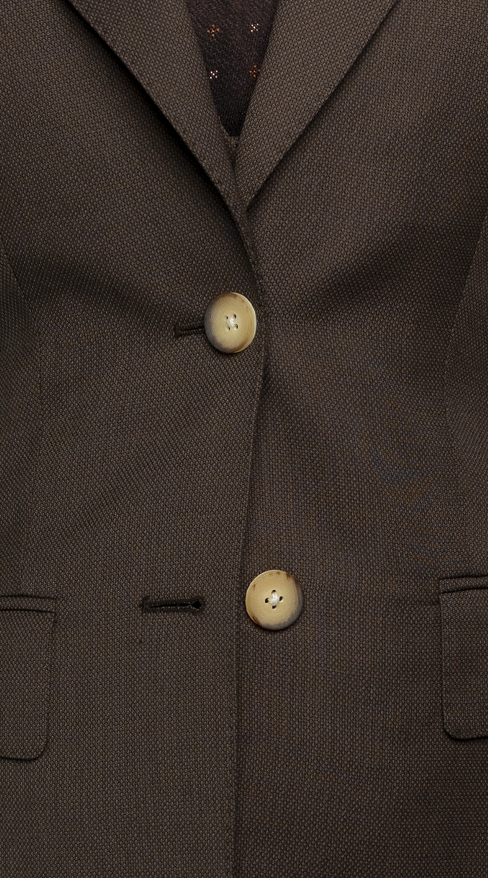 Espresso Brown Wool Suit