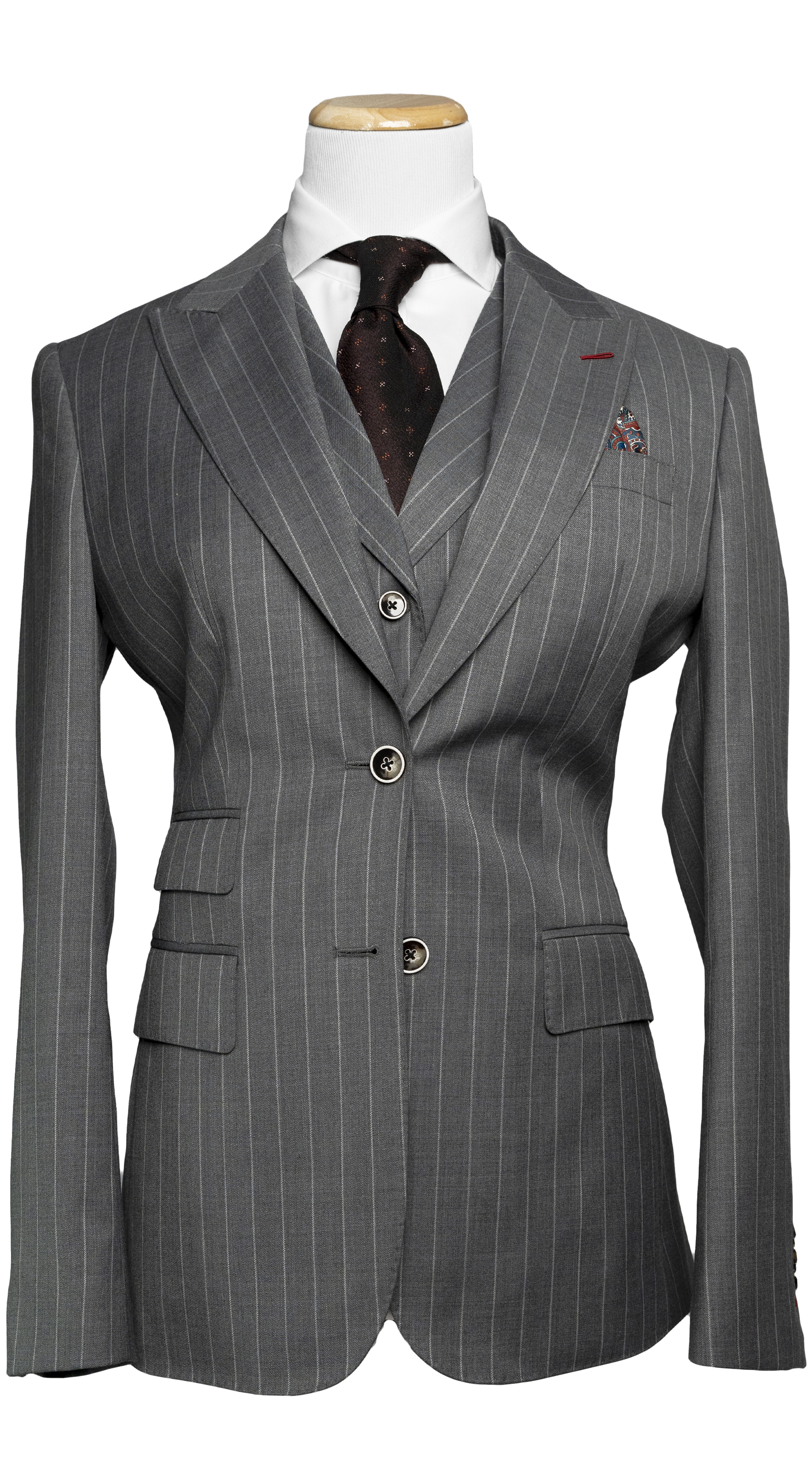 Charcoal Grey Pinstripe Suit