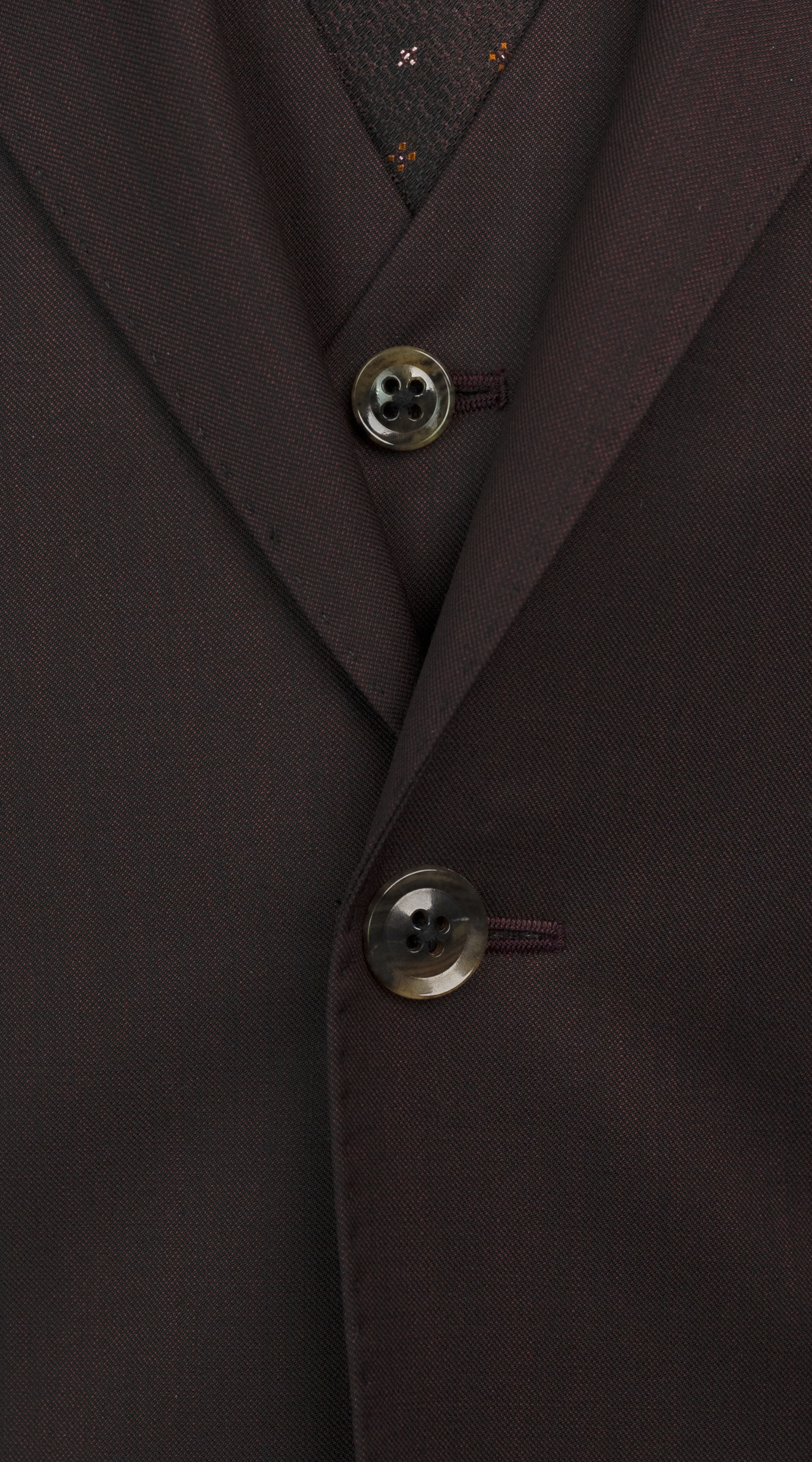 Maroon Three-Piece Wool Suit