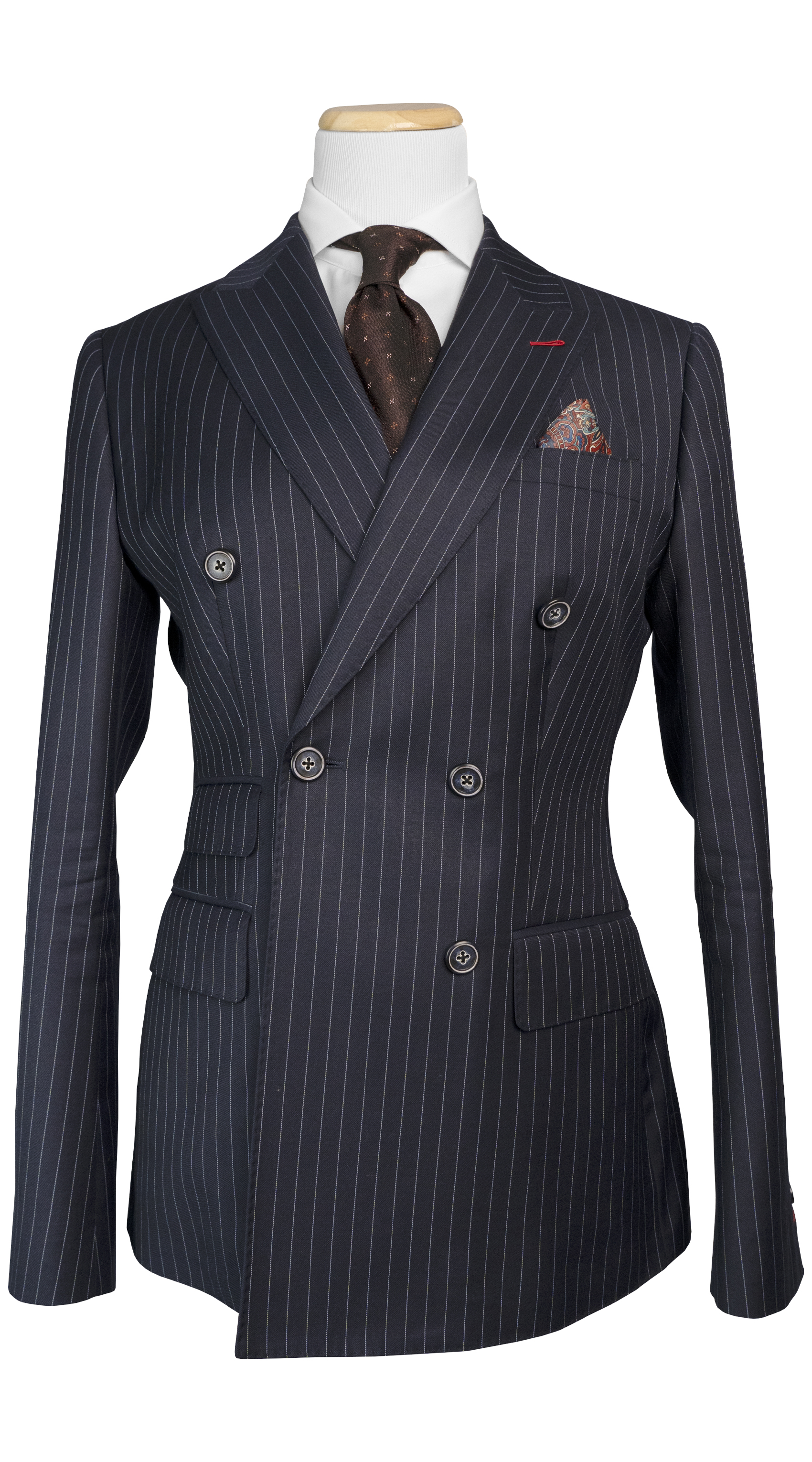 Midnight Blue Pinstripe Suit