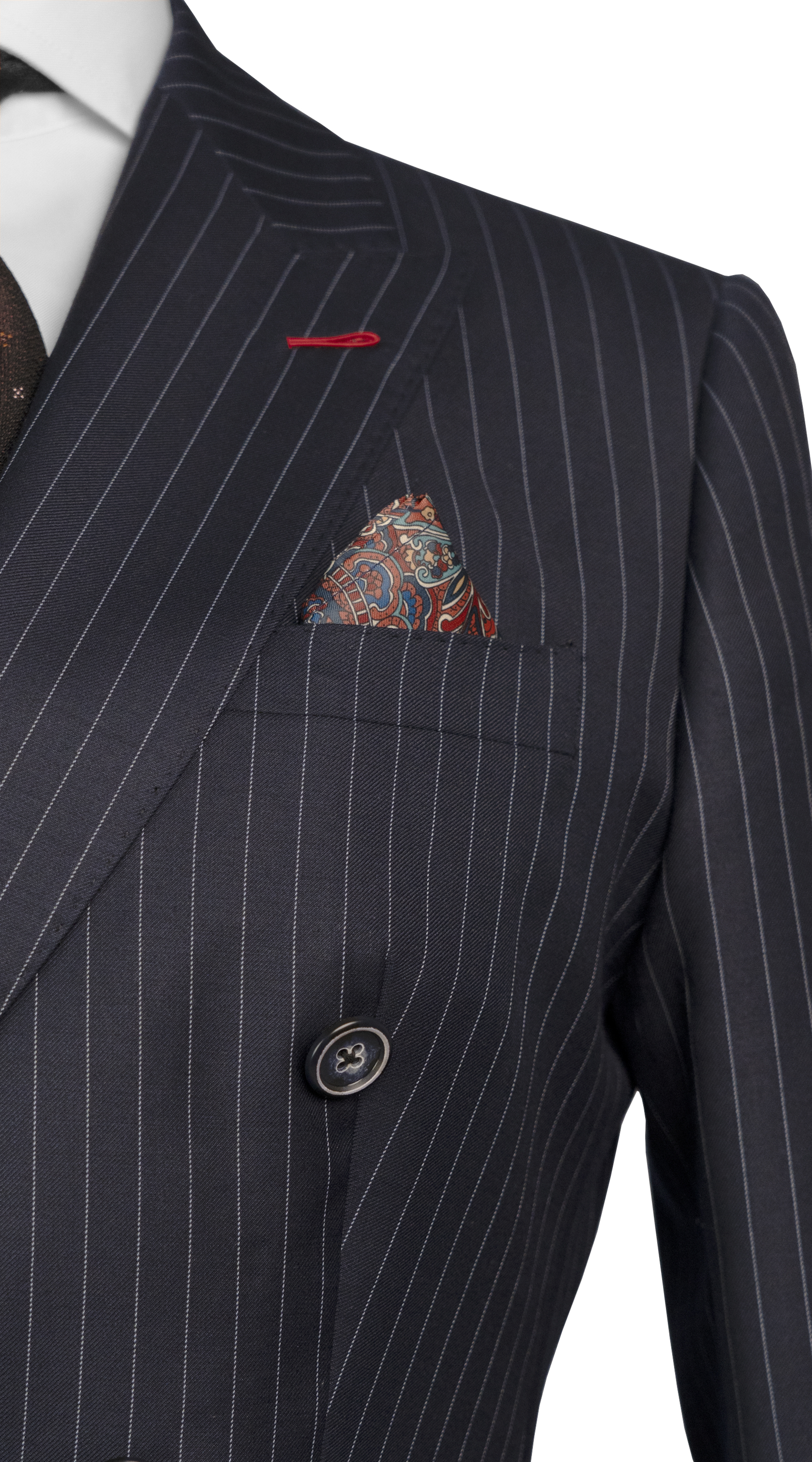 Midnight Blue Pinstripe Suit