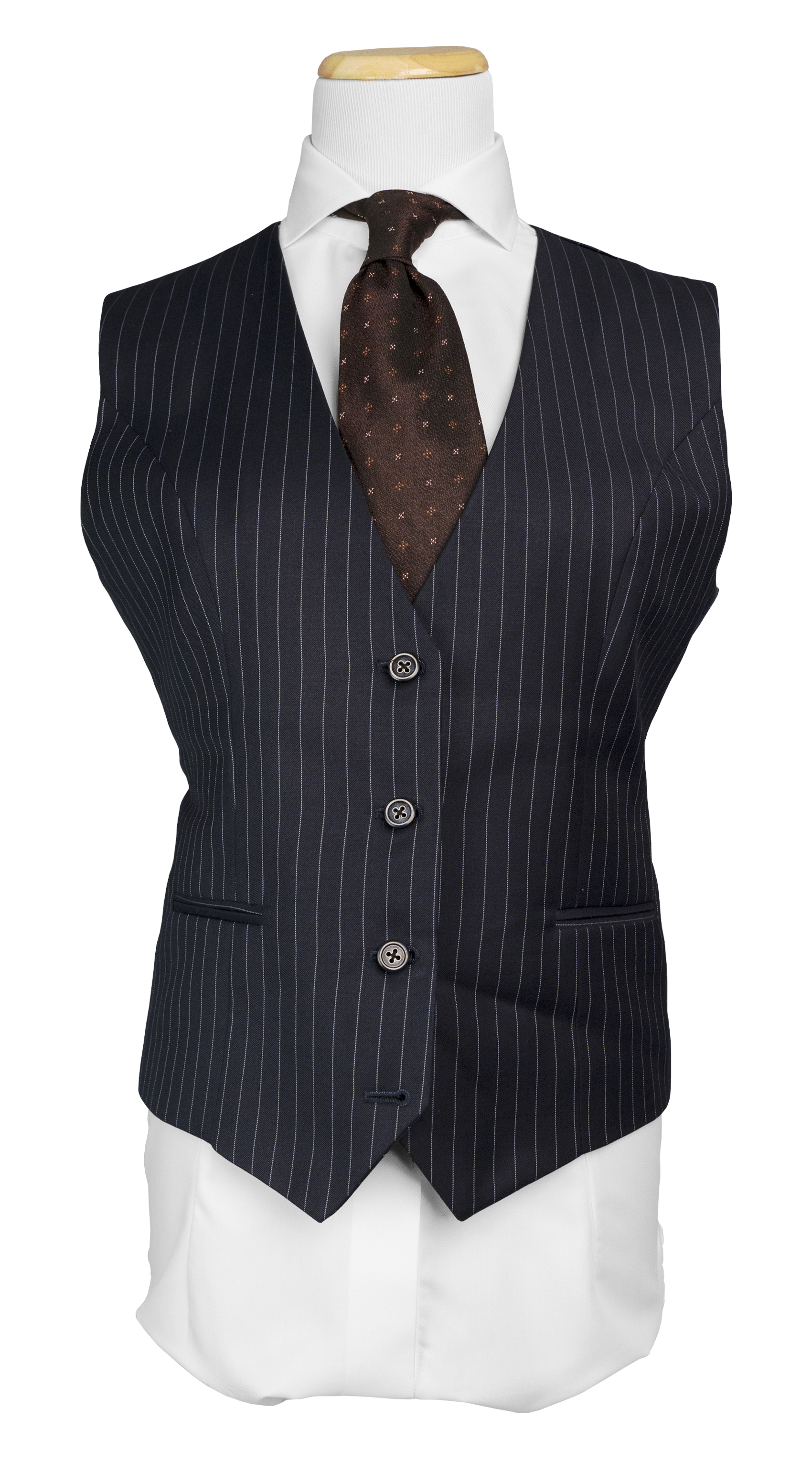 Midnight Blue Pinstripe Suit