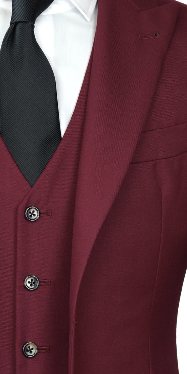 Cherry Red Wool Suit