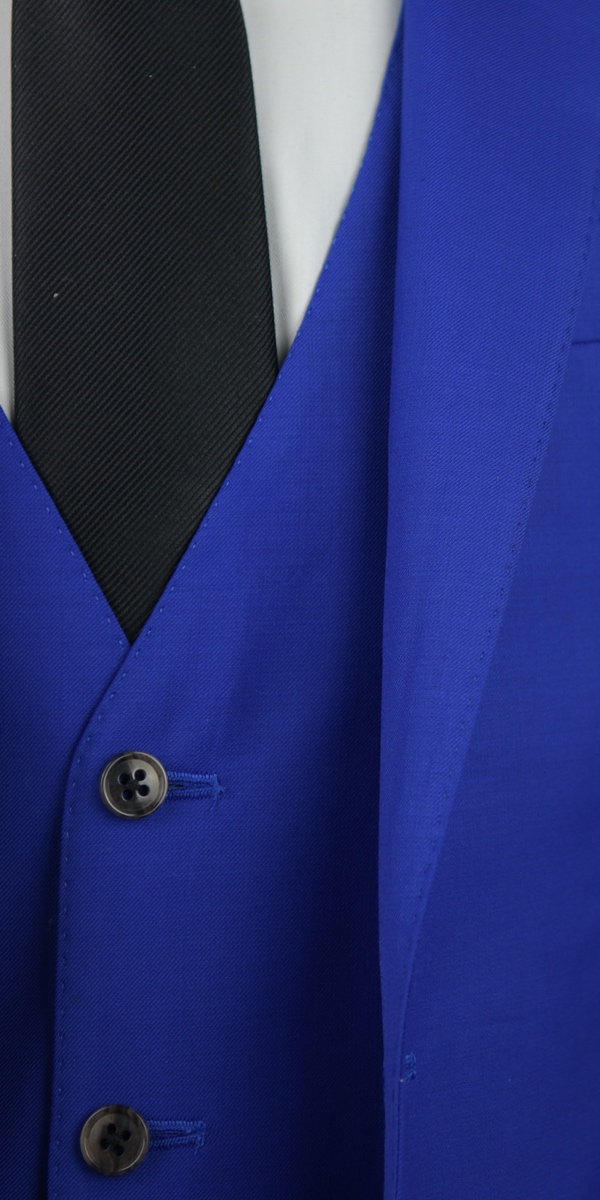 Electric Blue Wool Suit
