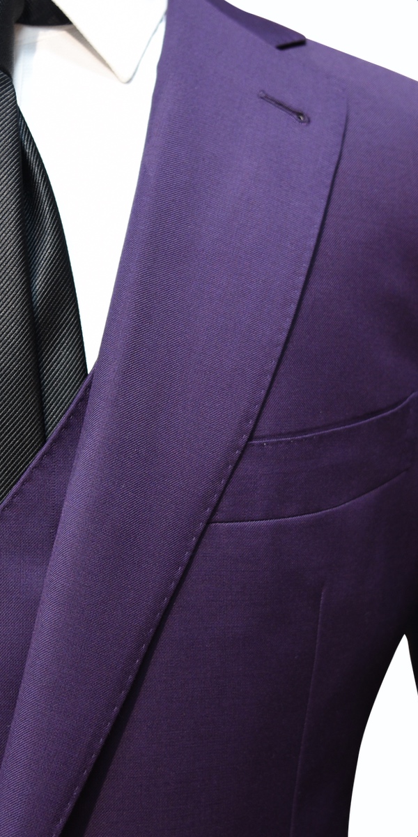 Eggplant Twill Wool Suit
