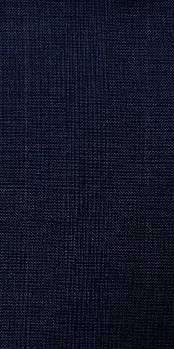 Midnight Blue Prince of Wales Wool Suit
