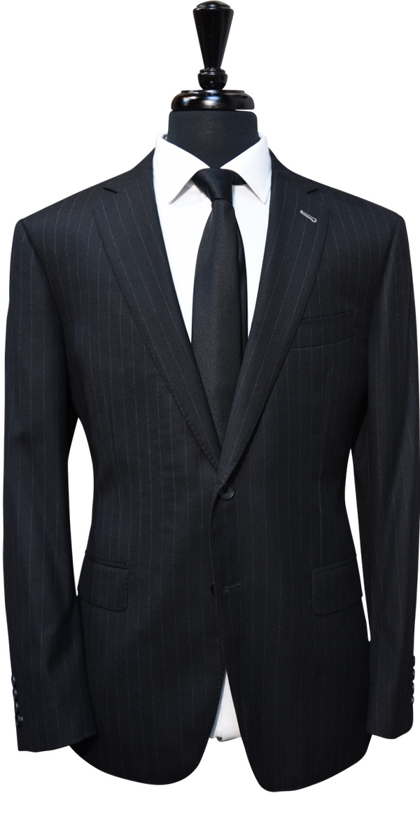 Charcoal Subtle Pinstripe Wool Suit