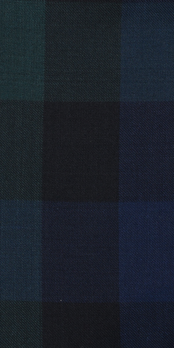 Green and Blue Checker Wool Suit