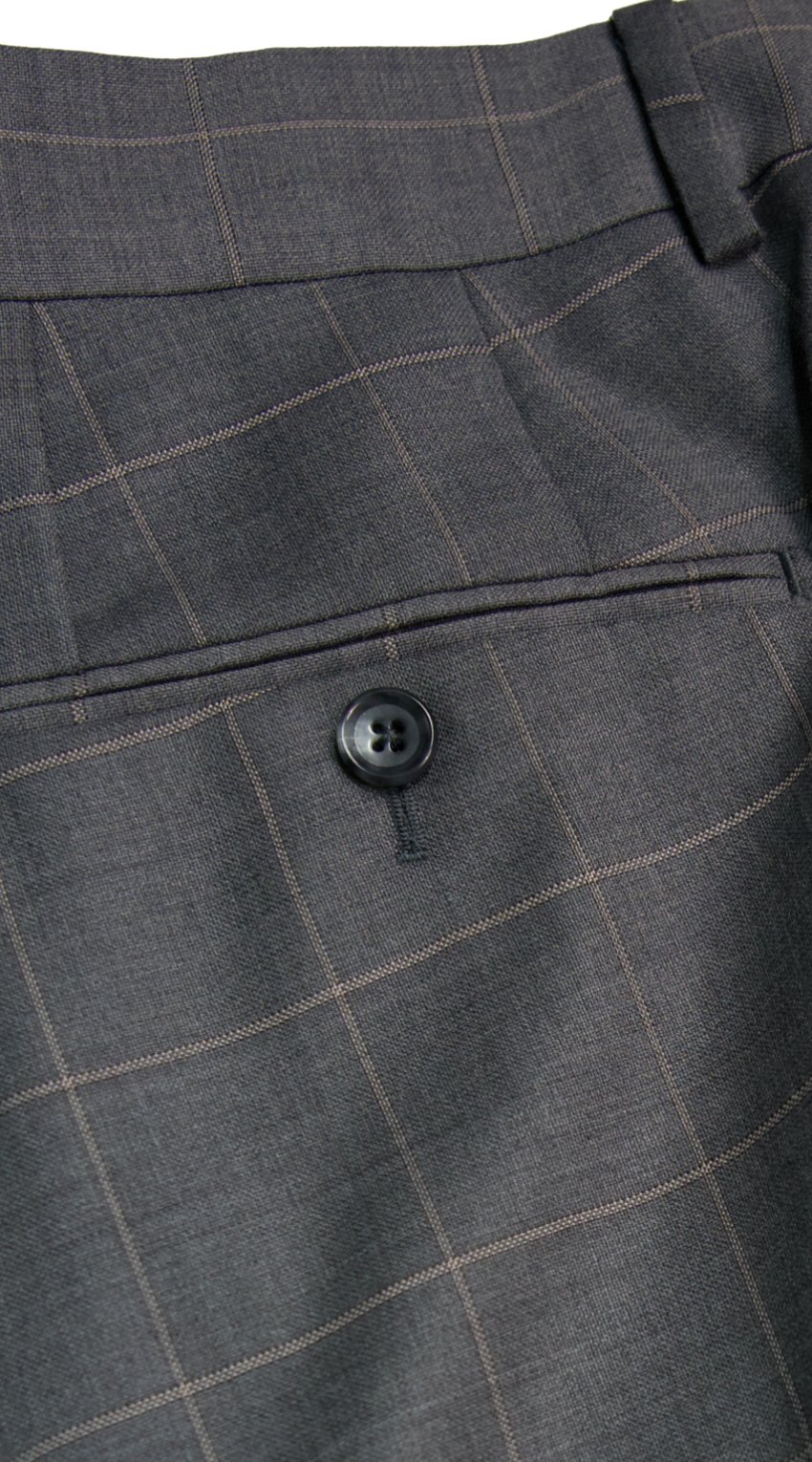 Gray with Beige Windowpane Suit