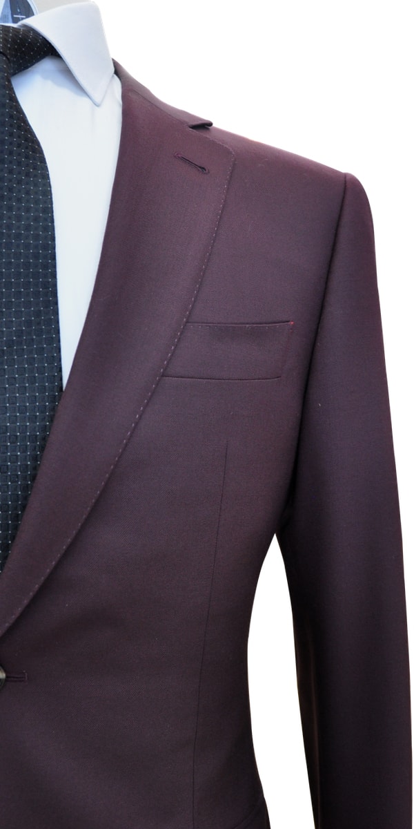 Wine Colored Wool Suit