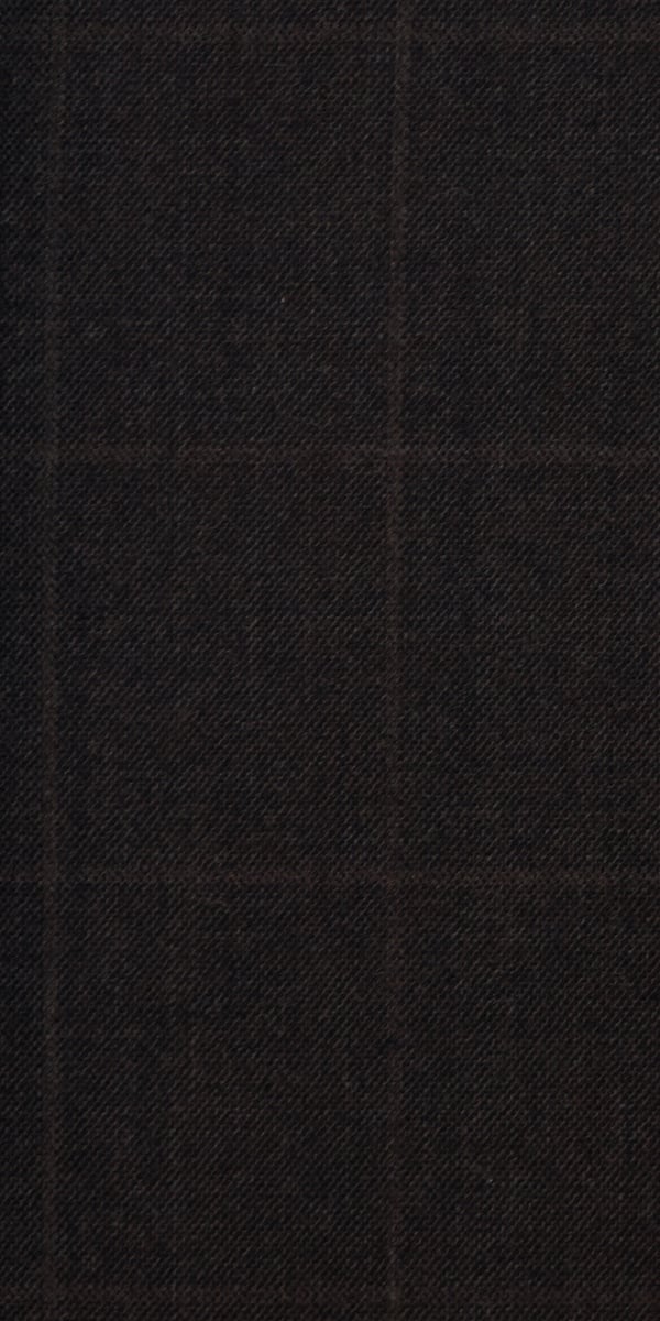 Brown Chambray Windowpane Wool Suit