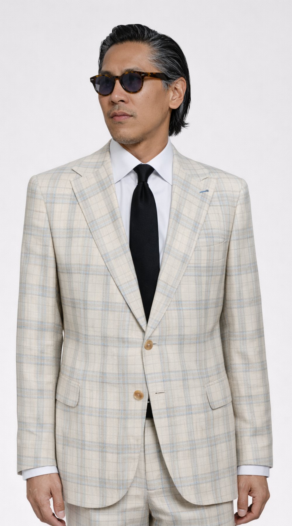 Complet Carreaux Beige Marron