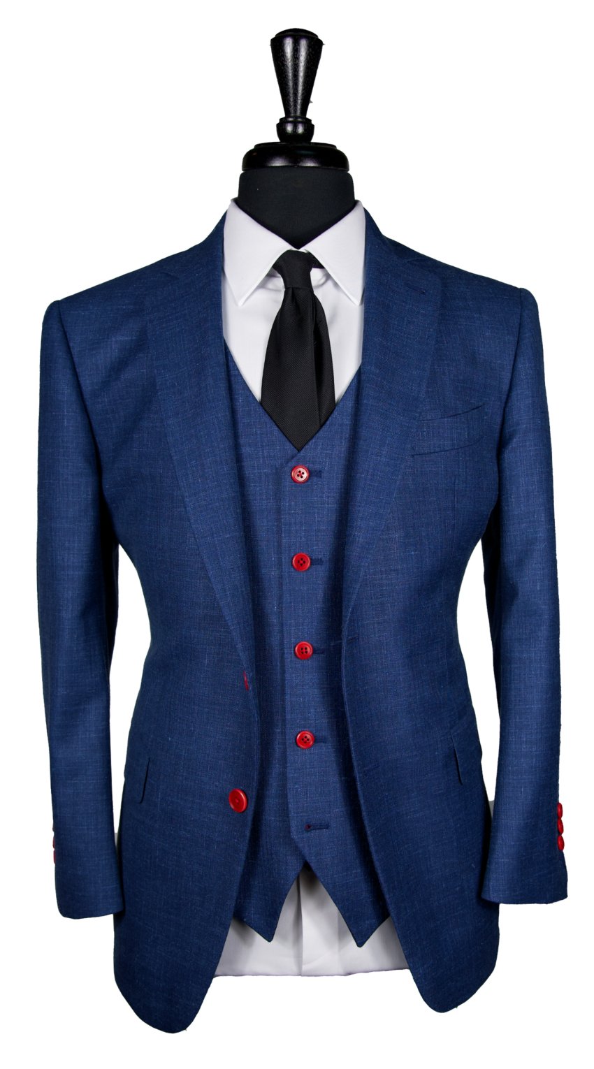Dark Blue Mix Wool Suit Dark Blue Mix Wool Suit