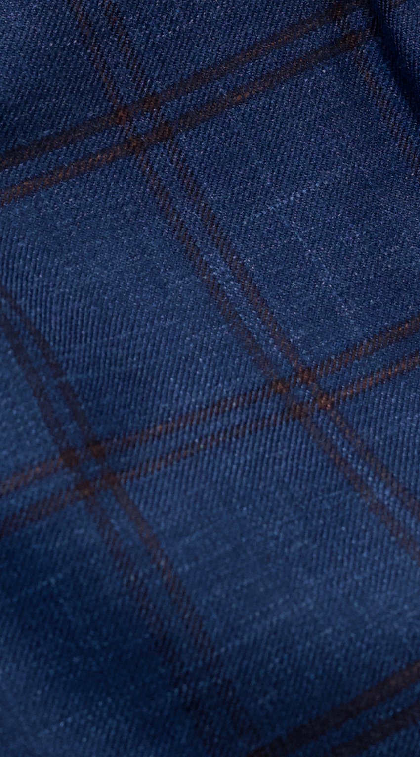 Blue with Brown Windowpane Wool Mix Suit Blue with Brown Windowpane Wool Mix Suit