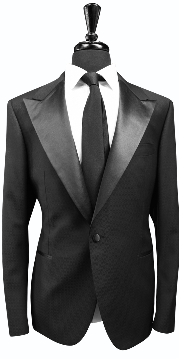 Black Textured Wool Tuxedo Black Textured Wool Tuxedo