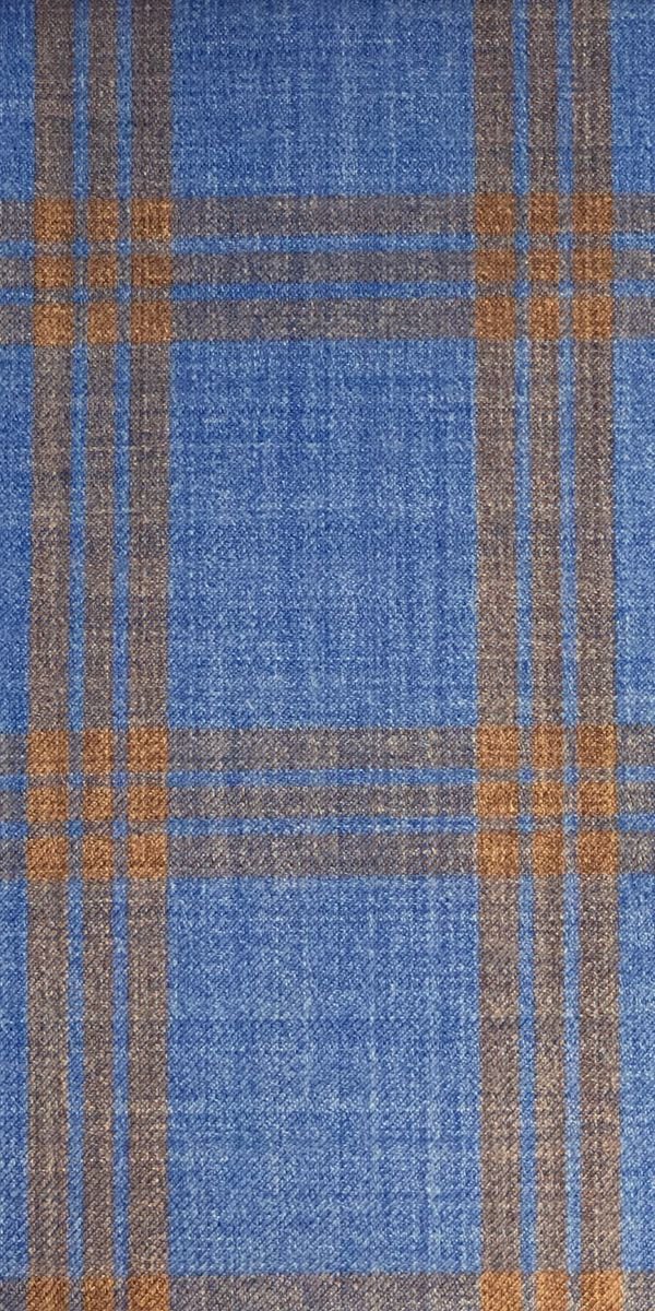 Sky Blue with Yellow Check Wool Suit Sky Blue with Yellow Check Wool Suit