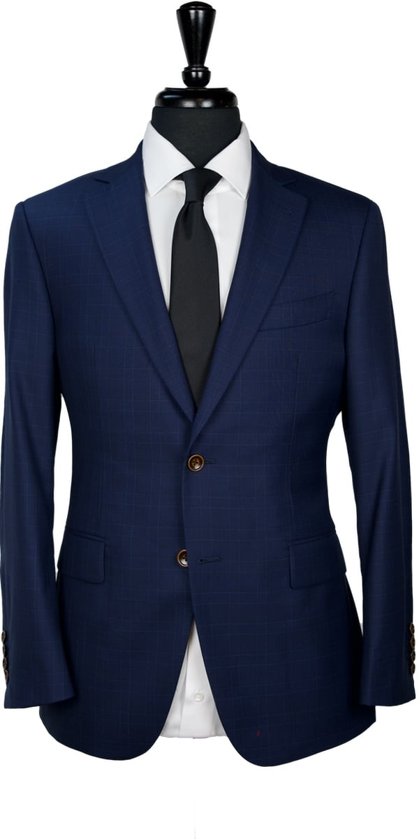 Blue Plaid Wool Suit Blue Plaid Wool Suit