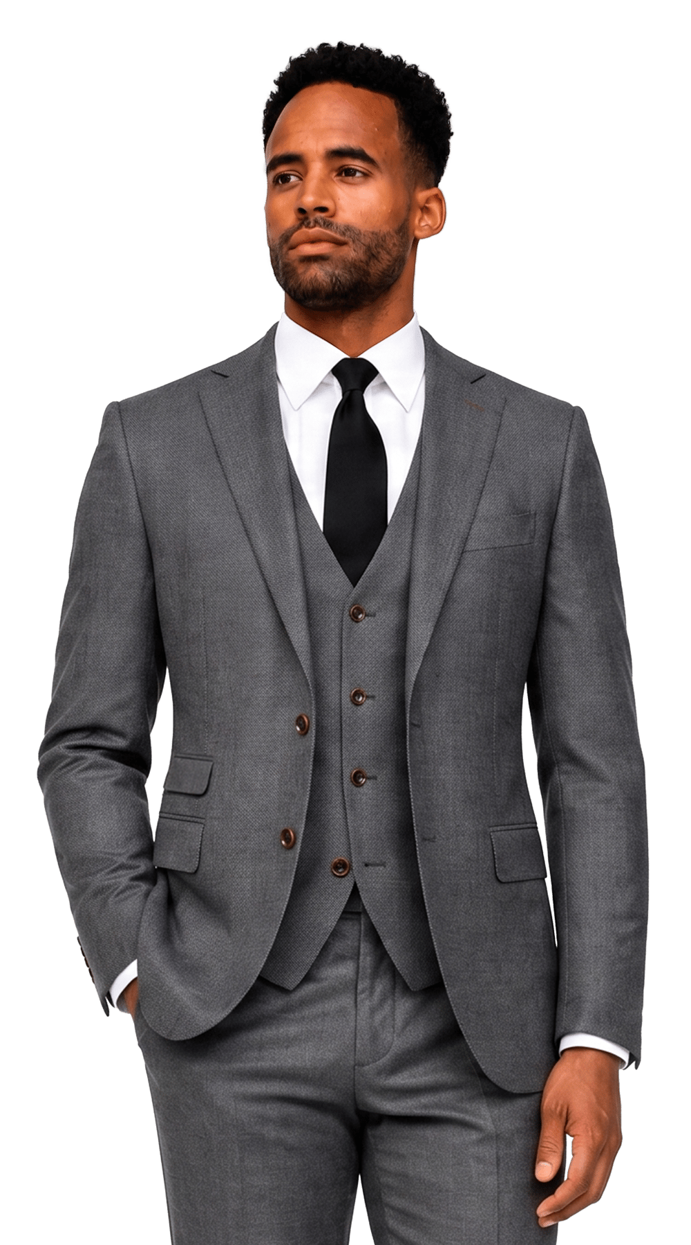 Ash Grey Three-Piece Suit