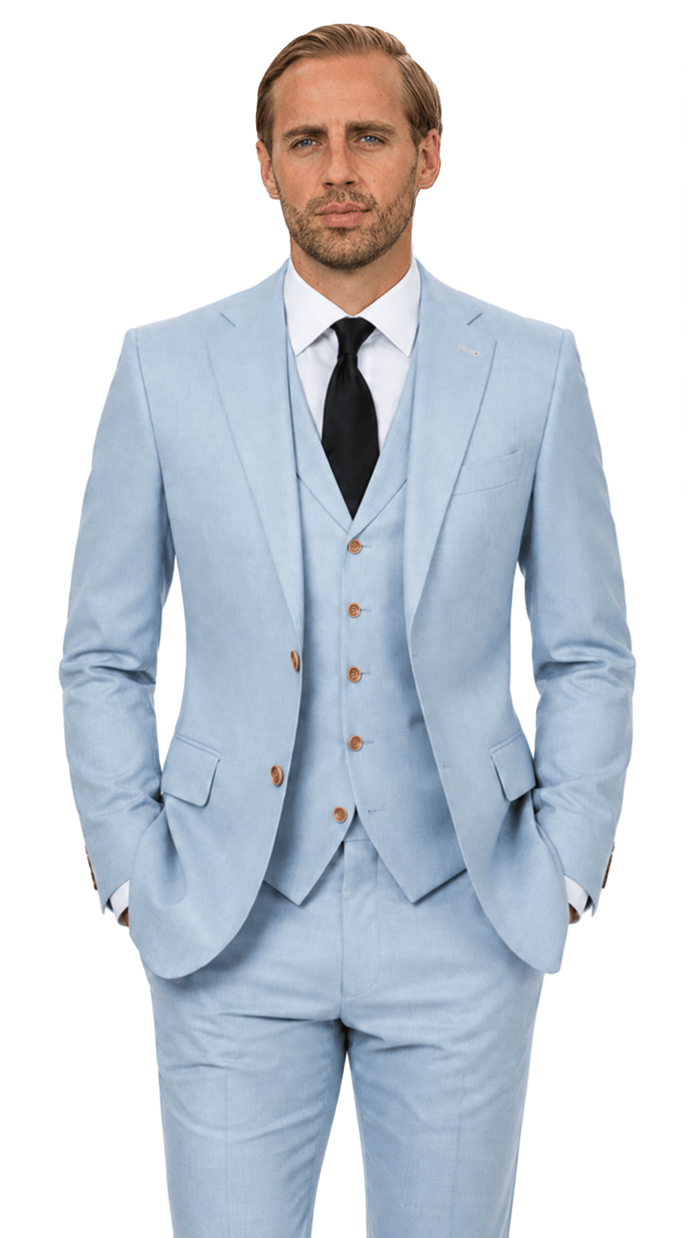 Baby Blue Three-Piece Suit