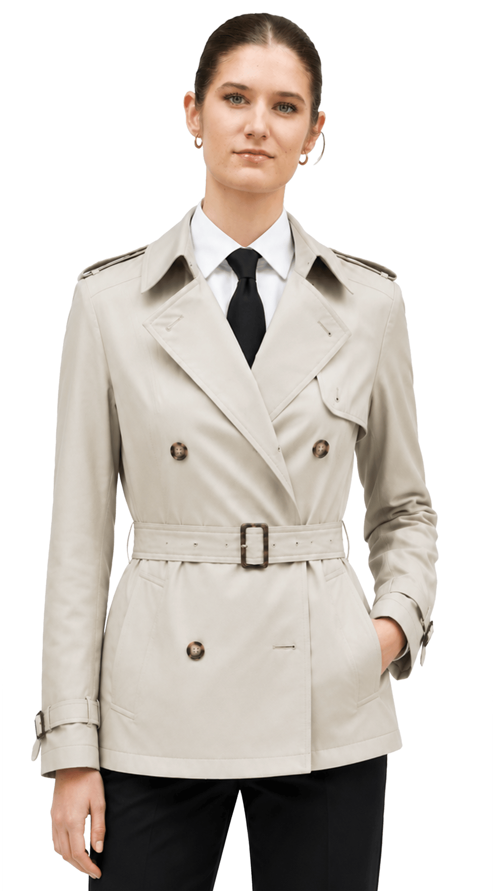 Beige Finch Short Trench Coat Beige Finch Short Trench Coat