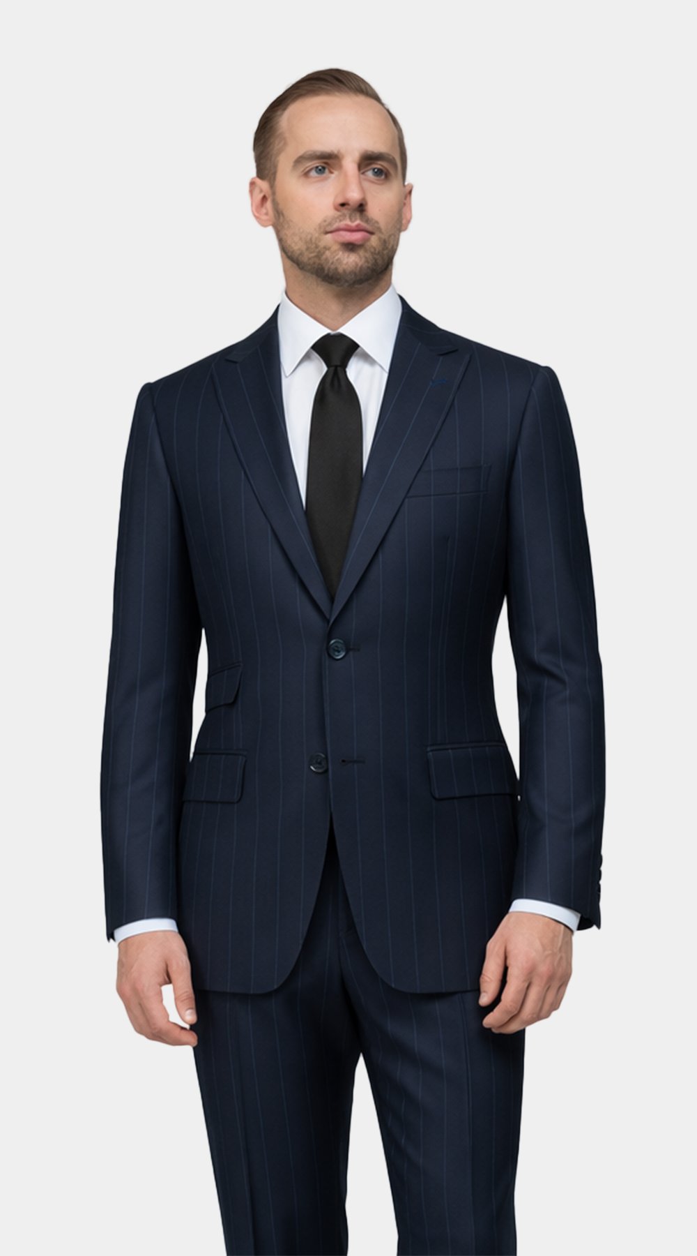 Complet Rayé Bleu Minuit