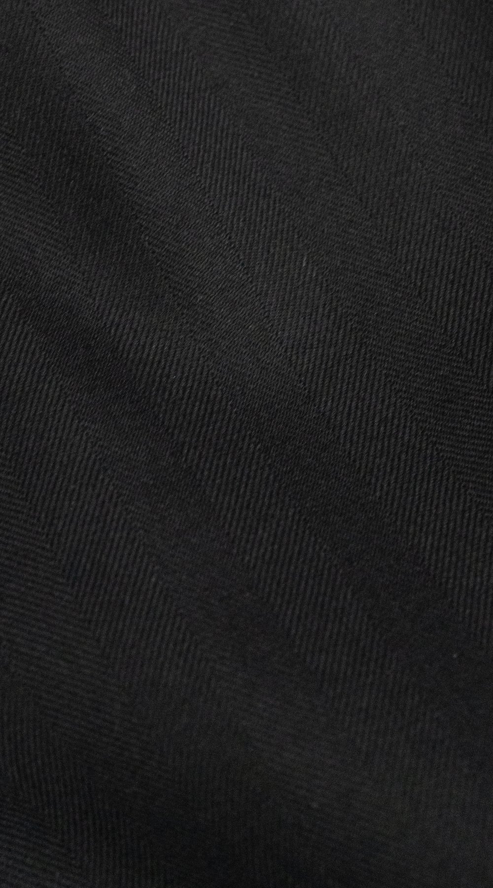 Black Herringbone Wool Suit