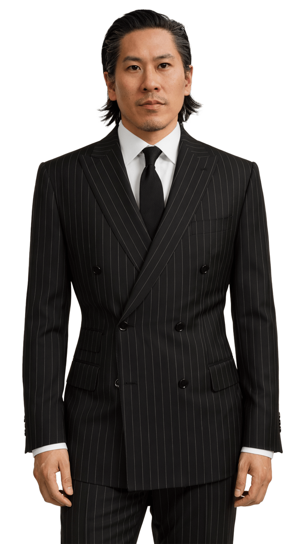 Black Pinstripe Suit