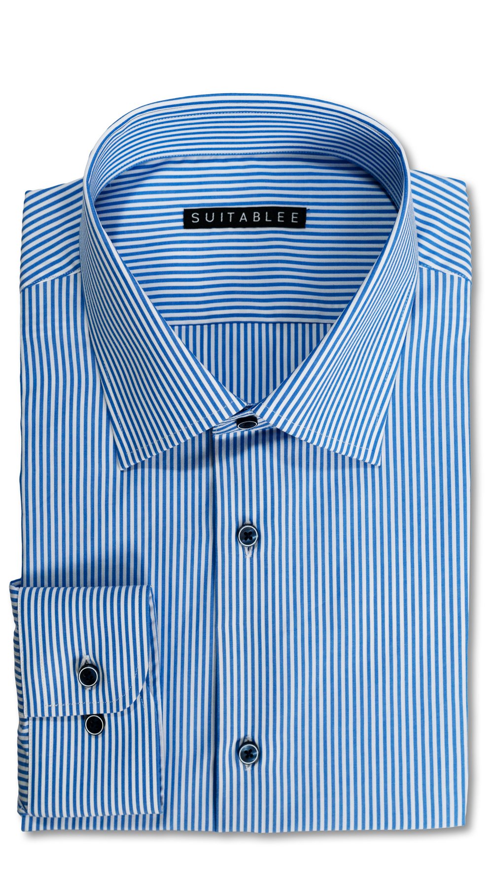 Royal Blue Bengal Stripe Dress Shirt