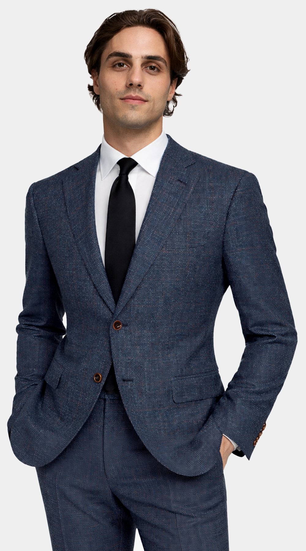 Blue Flecked Wool Suit Blue Flecked Wool Suit