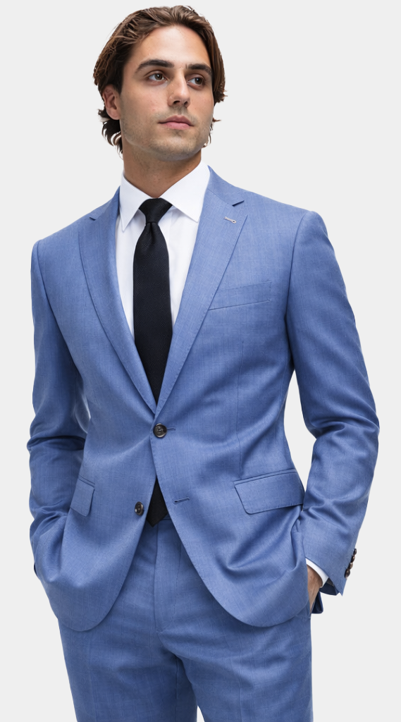 Azure Blue Classic Suit