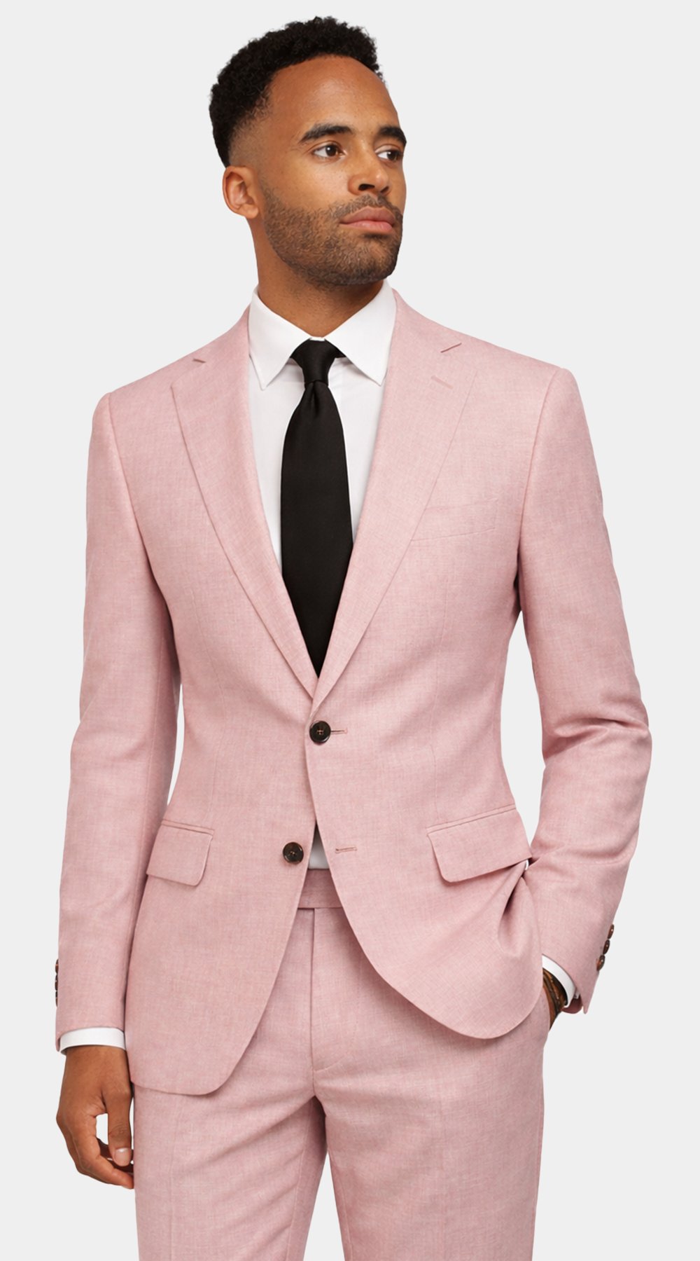 Blush Linen Blend Suit