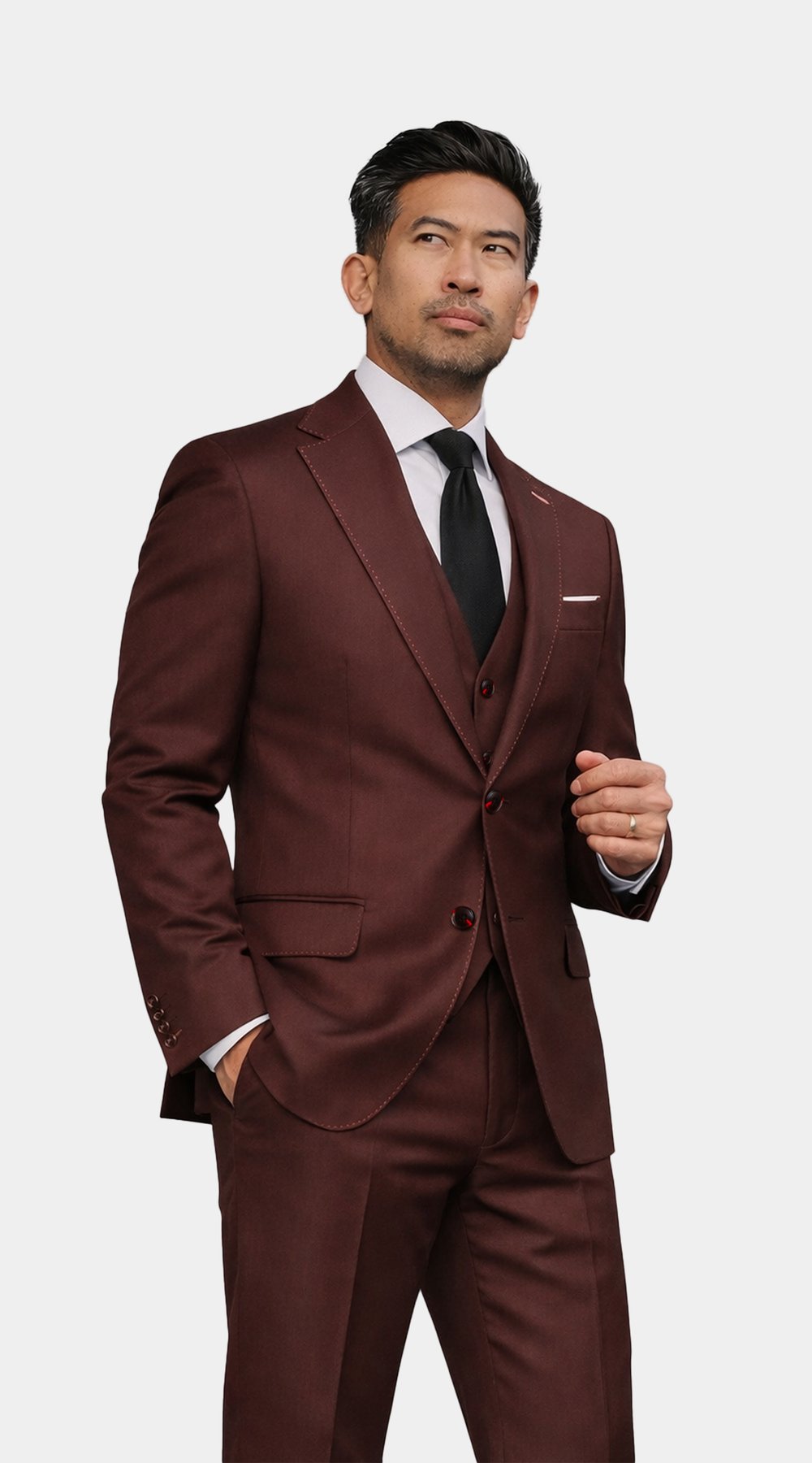 Complet Laine Classique Bordeaux