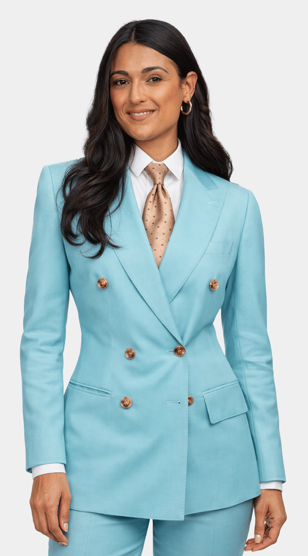 Cerulean Blue Double-Breasted Suit Cerulean Blue Double-Breasted Suit